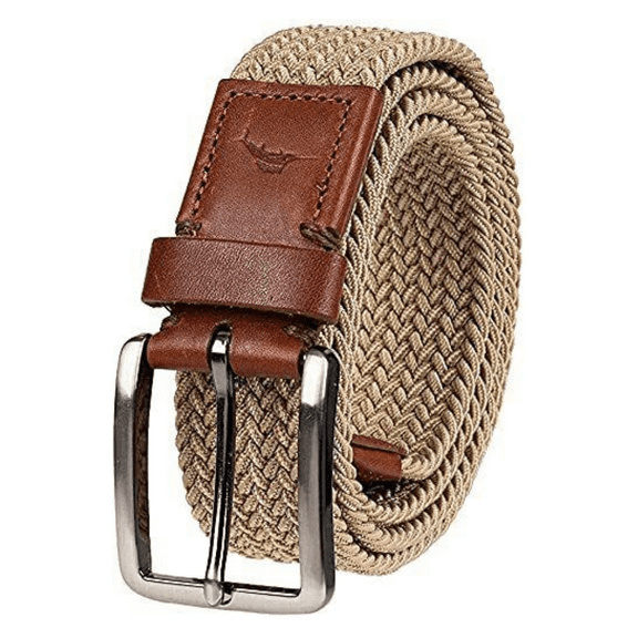 Tommy Bahama Men's Stretch Belt Braided Brown Khaki,L XL 38-42