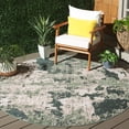 thumbnail image 2 of SAFAVIEH Cabana Selma Distressed Indoor/Outdoor Area Rug, Green/Ivory, 6'7" x 6'7" Round, 2 of 16