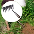 thumbnail image 4 of S SERENABLE Weeding Rake Garden Hand Rake for Tilling Soil Cultivating Vegetable Plowing 8 teeth, 4 of 9