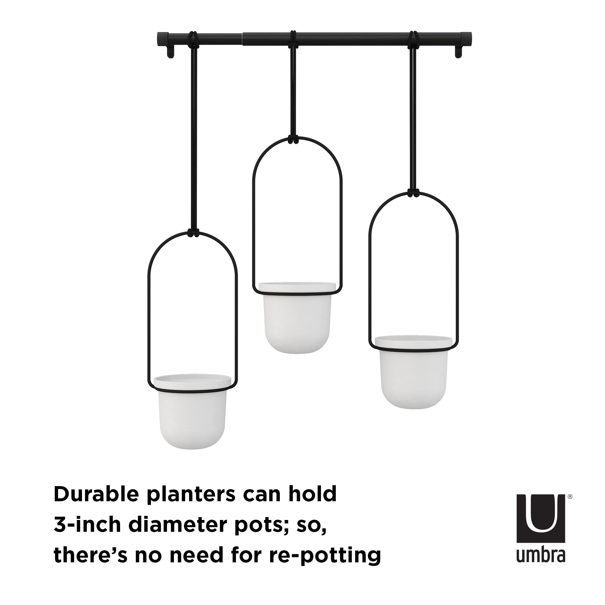 Umbra Triflora 3 Hanging Wall Planter