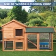 thumbnail image 6 of EuKer Chicken Nesting Box, 3 Compartment Chicken Lay Box with Removable Tray for Poultry Coop, Backyard, Farm, Blue, 6 of 9