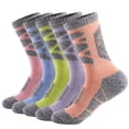 thumbnail image 1 of 5 pares de calcetines para caminar y senderismo para hombres y mujeres, antiampollas, cómodos, transpirables, de algodón natural, acolchados para deportes al aire libre oso de fresa  Electrónica, 1 of 4