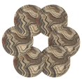 thumbnail image 2 of Haosy Set of 6 Drink Woven Coaster with Holder Heat Resistant Non-Slip Bar Coasters 4 Inches Earth Toned Marble, 2 of 7