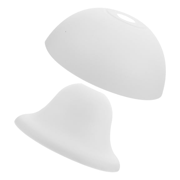 OUNONA 2-Pack White Plastic Lamp Shade Covers for Ceiling Lights, Simple Design for Living Room, Office, and Home Lighting