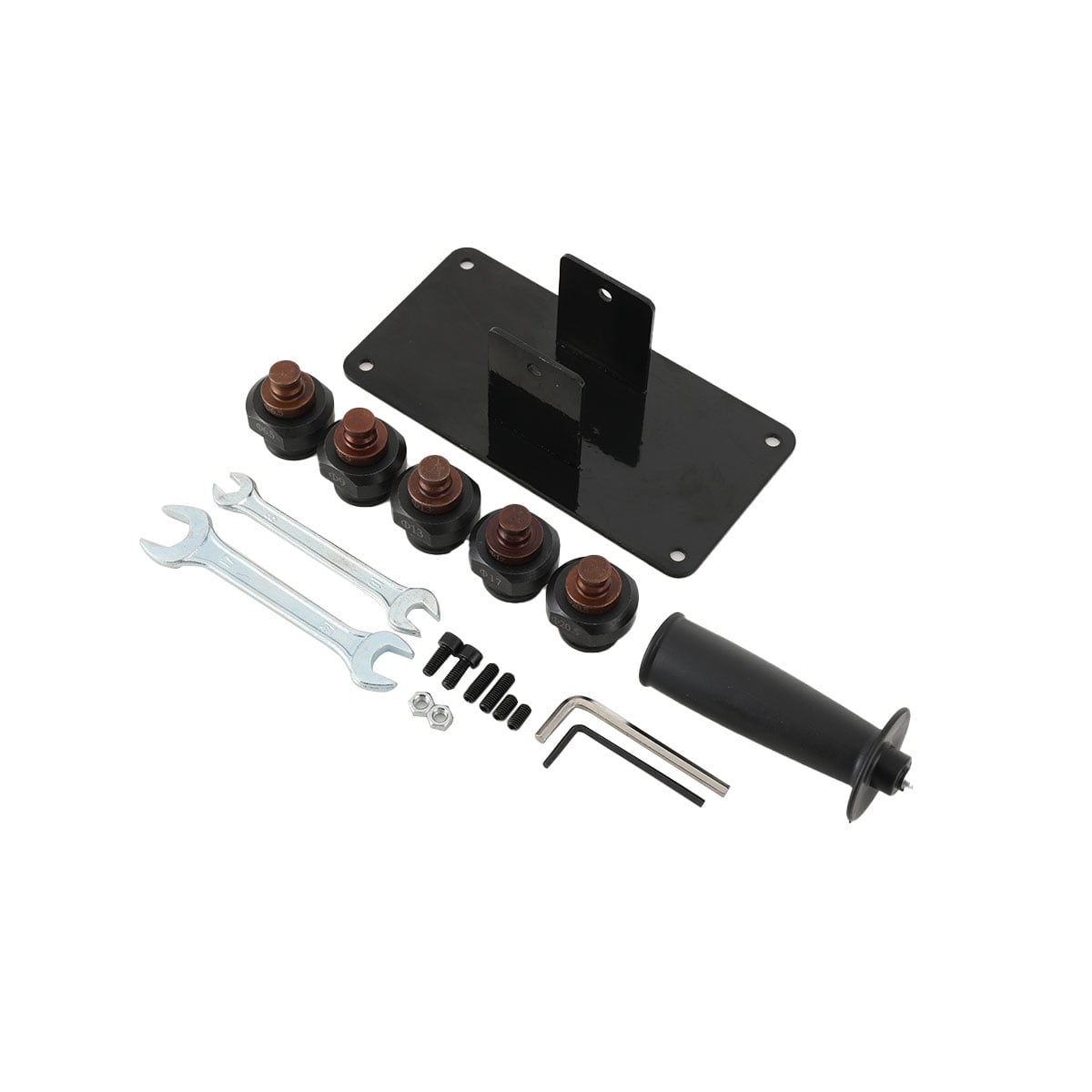 YILIKISS Hydraulic Hole Puncher Cutting Thick 1-1.4",Electric Hydraulic Hole Punching Tool w/ 5-Dies Set,Hydraulic Metal Hole Puncher w/Manual Oil Return Switch, Hydraulic Hole Punch Machine 1200W