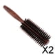 thumbnail image 1 of 3xBristles Cepillo de Pelo Redondo de Madera Peine en Rollo para Rizar El Cabello Liso 01 , 2 piezas, 1 of 8