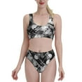 thumbnail image 2 of Picia Seamless Pattern With Skulls Women's High Waisted Bikini Scoop Neck Swimsuit Two Pieces Bathing Suit-X-Large, 2 of 8