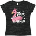 thumbnail image 3 of Inktastic Glam Pink Flamingo with Pearls Women's T-Shirt, 3 of 5