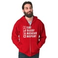 thumbnail image 5 of Eat Sleep Rescue Repeat Firefighter Zip Up Hoodie Men's Women's Brisco Brands L, 5 of 6