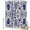 Navy Blue White Light Beige, variant on Shower Curtain Watercolor Blue Flower Pattern Shower Curtains for Bathroom Decor, Waterproof Polyester Shower Curtain Set with Hooks, Extra Long 72" x 78" Linen Background