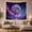 Cosmic Ocean Moon, variant on Moon Phases in Starry Night Sky With Crescent Orbits, Mystical Celestial for Astronomy Lovers, Celestial Decor Art, Housewarming Gift Tapestry Wall Hanging for Bedroom and Living Room