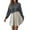 Gray, variant on Enjoytime Dresses for Women Patchwork Round Neck Long Sleeve Short Dress Fashion Loose Casual Fall Dresses Green XL