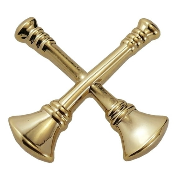 Captain, 2 Crossed Bugles, 2 Posts  Clutch Backs, Pairs, 3/4 High