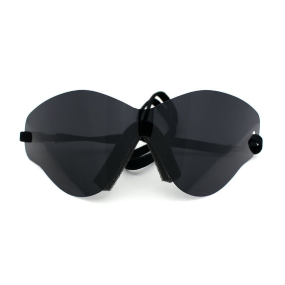 Avant Garde Super Light Flexible Shield Mask Goggle Sunglasses All Black