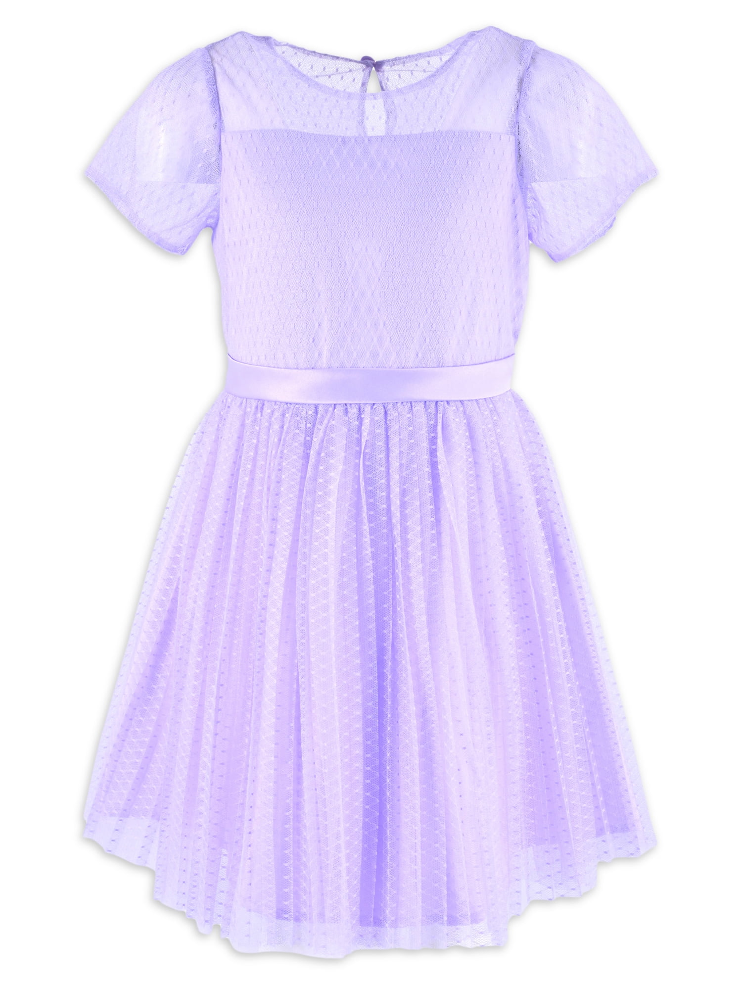 Wonder Nation Girls Jacquard Mesh Dress, Sizes 4-16 & Plus