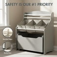 thumbnail image 5 of 3-in-1 Kids Bookshelf and Toy Storage Organizer, Grey, 5 of 6