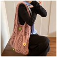 thumbnail image 3 of Bolso Hombro Punto Mujeres Lana Hueca Damas Daily Tote Handbag (), 3 of 9