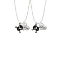 thumbnail image 2 of Delight Jewelry Acrylic Small Black Skull Mother & Daughter Heart Necklaces (Set of 2), 19"+2", 2 of 4