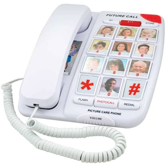 Future-Call Téléphone de Téléassistance 1007-SP avec Téléphone à Haut-Parleur