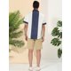 thumbnail image 5 of Lars Amadeus Camisa de manga corta con botones y estampado de bloques de colores irregulares para azul L, 5 of 6