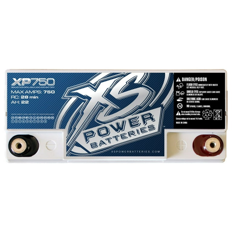 XS Power 12V AGM Deep Cycle Maintenance Free Battery, 750 Max Amps