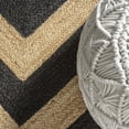 thumbnail image 4 of JONATHAN Y ANSA 6' Round Area Rug, Piper Two-Tone Chevron Jute - Black/Natural, RNF111A-6R, 4 of 6