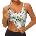 thumbnail image 3 of Uemuo Lilies Flowers Pattern Women's Sports Bra - High Impact Support, Breathable, and Comfortable Athletic Bra for Running, Yoga, and Workouts, 3 of 9