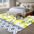 thumbnail image 4 of 5'x8' Area Rugs, Yellow Lemons Indoor Outdoor Area Rug for Living Room Bedroom, Watercolor Summer Botanical Elegant Pastoral Washable Bathroom Rugs Kitchen Floor Carpet Mats Home Decor Aesthetic, 4 of 8