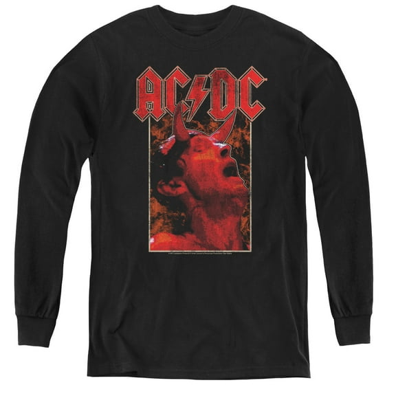 Acdc - Horns - Youth Long Sleeve Shirt - Medium