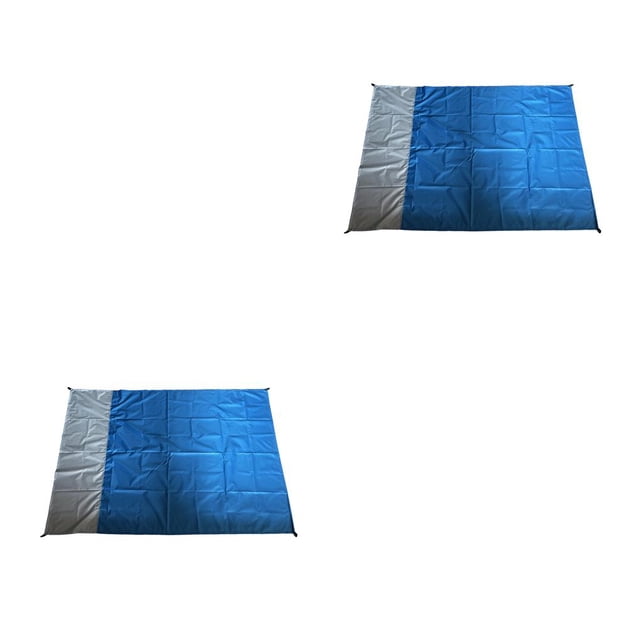 Esterilla de Picnic Naiovety impermeable a prueba de arena para acampar al aire libre azul oscuro y gris 2piezas