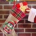 thumbnail image 3 of Medias Colgantes para Chimenea Navidad Pintura Diamantes Calcetines Navideños Lino, 3 of 8