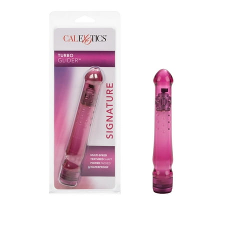 California Exotic Novelties Turbo Multi-Speed Textured Shaft Glider Vibrator  Pink