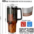 thumbnail image 2 of 40 Oz Firefighter Tumbler with Handle and Straw, Double Wall Coffee Travel Mug Leak Proof, Stainless Steel Firefighter Cup with Handle and Straw, Reusable Insulated Firefighter Mug Gift for Fireman, 2 of 6