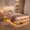 White, variant on Bed Frame with Headboard and Footboard, Metal Bed Frame with Extra High Footboard, Heavy Duty Platform Bed with LED Lights & Station, Under Bed Storage, No Box Spring Needed,Black