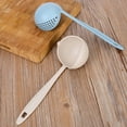 thumbnail image 3 of 2-in-1 Long Handle Filter Skimmer and Soup Spoon - 9.6 Plastic PP Colander Spoon for Hot Pot, Porridge,Soup - Safe Temperature: -20 to +120Â°C - Easy to Clean Lightweight Beige, 3 of 6