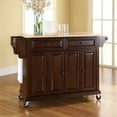 thumbnail image 2 of Bowery Hill Traditional Wood Kitchen Cart in Mahogany/Natural, 2 of 6