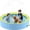 Yellow-Blue, variant on Niubia Foldable Deepening Water Spray Dog Pool, Outdoor Hard Plastic PVC Kids Water Spray Pad, 48''x 12''