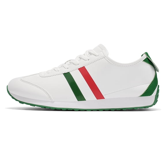 Men's Lace-Up Striped Low Top Retro Casual Sneakers