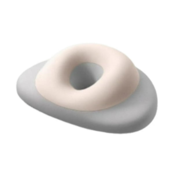 Almohada para dormir boca abajo, almohada para dormir, reposacabezas ergonómico, cojín transpirable para soporte de cuello, masaje de salón para el Gris
