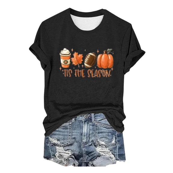 Loose Fit Tees Blouses Short Sleeve Tops for Women Print Casual T Shirt Baseball Print Crew Neck Women's T Shirts Womens Summer Tops