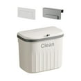 thumbnail image 2 of Kitchen Compost Bin with Lid Hanging Waste Bin for Car Kitchen Cabinet Door White 8.5L, 2 of 8