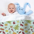 thumbnail image 5 of Christmas Print Baby Blanket Gifts Super Soft Swaddle Newborn Cozy Baby Receiving Blanket Stroller Throw Blanket 40x30 in for Puppy, 5 of 5