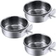 thumbnail image 1 of Juego de 3 comederos para loros de acero inoxidable, con soporte de abrazadera para comedero para pájaros, 1 of 5