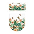 thumbnail image 5 of SEANATIVE Butterfly Toilet Cover Lid Set of 2 Pcs Palm Leaves Toilet Tank Cover Replacement Toilet Seat Cover and Lid Cover Home Indoor Toilet Seat Lid Cover with Elastic Edges, 5 of 7