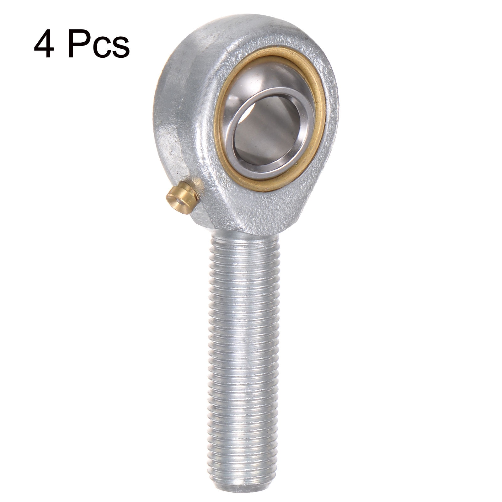 4 Packs POSB6 3/8" Rod End Bearing 3/8"-24 UNF Male Right Hand Thread, Cast Iron Rod End Joints with Jam Nut
