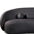thumbnail image 4 of Furniture of America Caro Modern Chenille Low Profile Sofa with Pillows, Black, 4 of 5