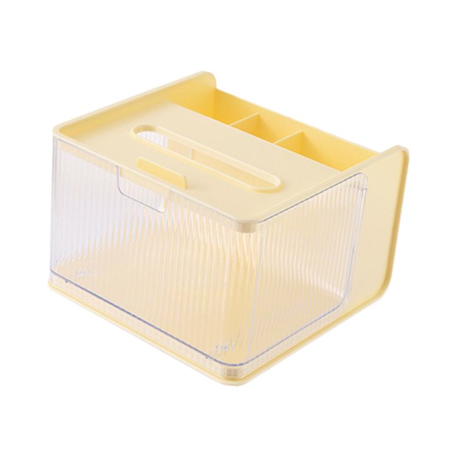 Organizador de Pañuelos Faciales, Organizador de Pañuelos, Soporte para Caja de Pañuelos, Caja de Almacenamiento de Papel para Restaurante, Baño, amarillo perfecl Estuche de pañuelos