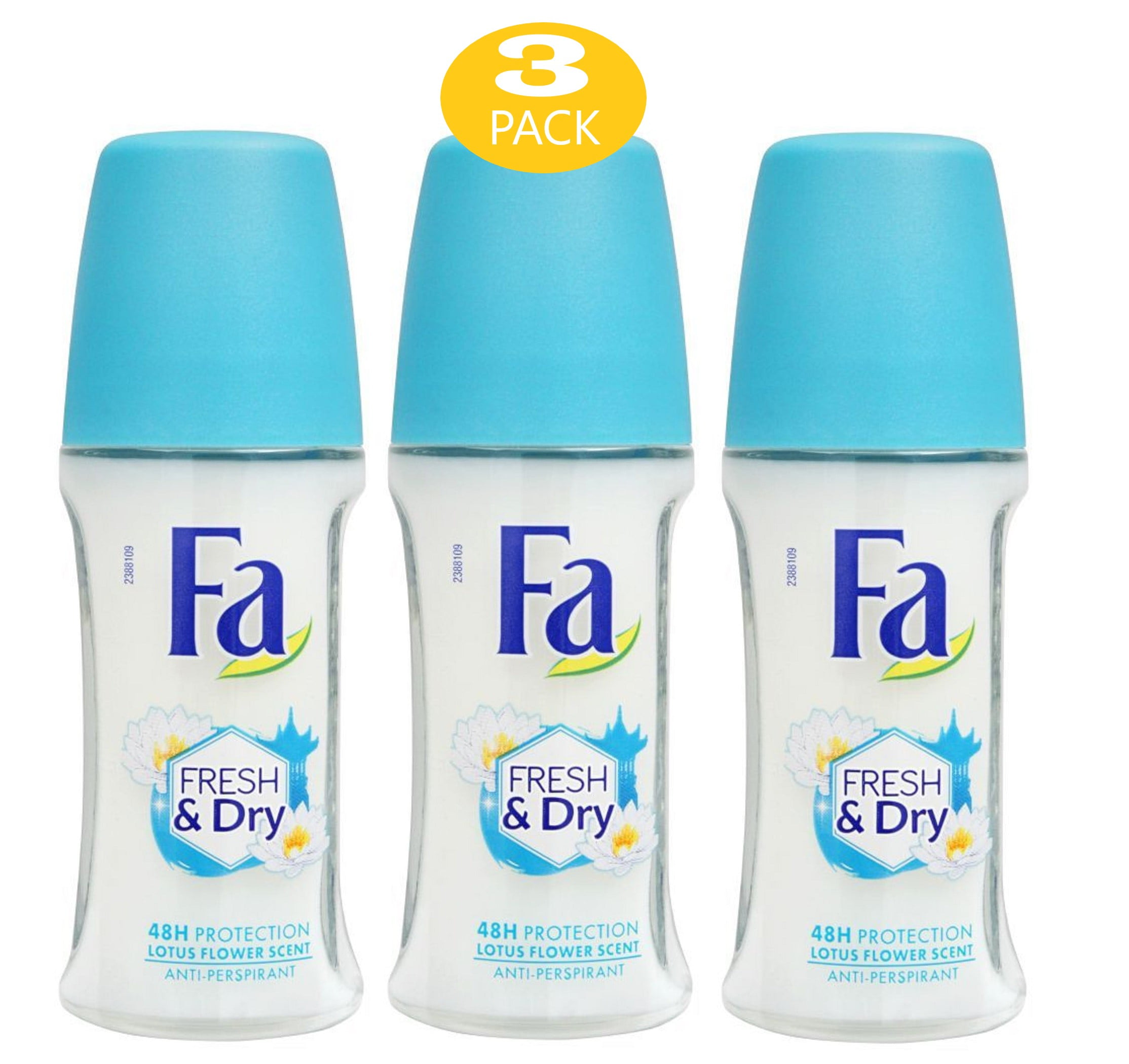Fa Deodorant 1.7 Ounce Rollon Fresh & Dry Lotus Flower Scent