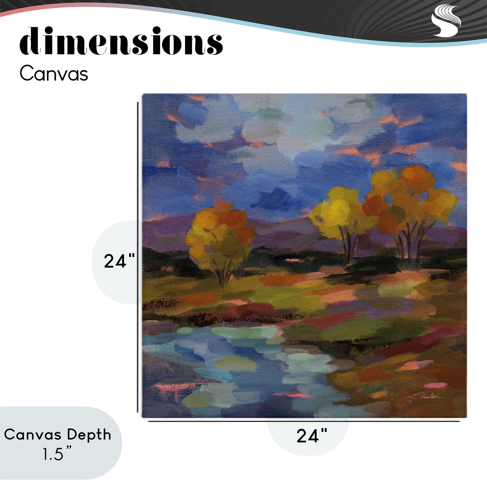 Stupell Industries October Glow Lakeside Reflection Canvas Wall Art, design by Silvia Vassileva