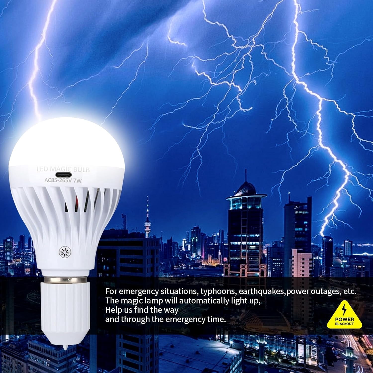 BSOD Upgrade Rechargeable Light Bulbs with Remote, E26 Led Cool Lightbulbs USB Battery Bulbs Emergency Dimmable Ebulbs for Power Outage, Lamp, Home... (USB White 2 Pack)